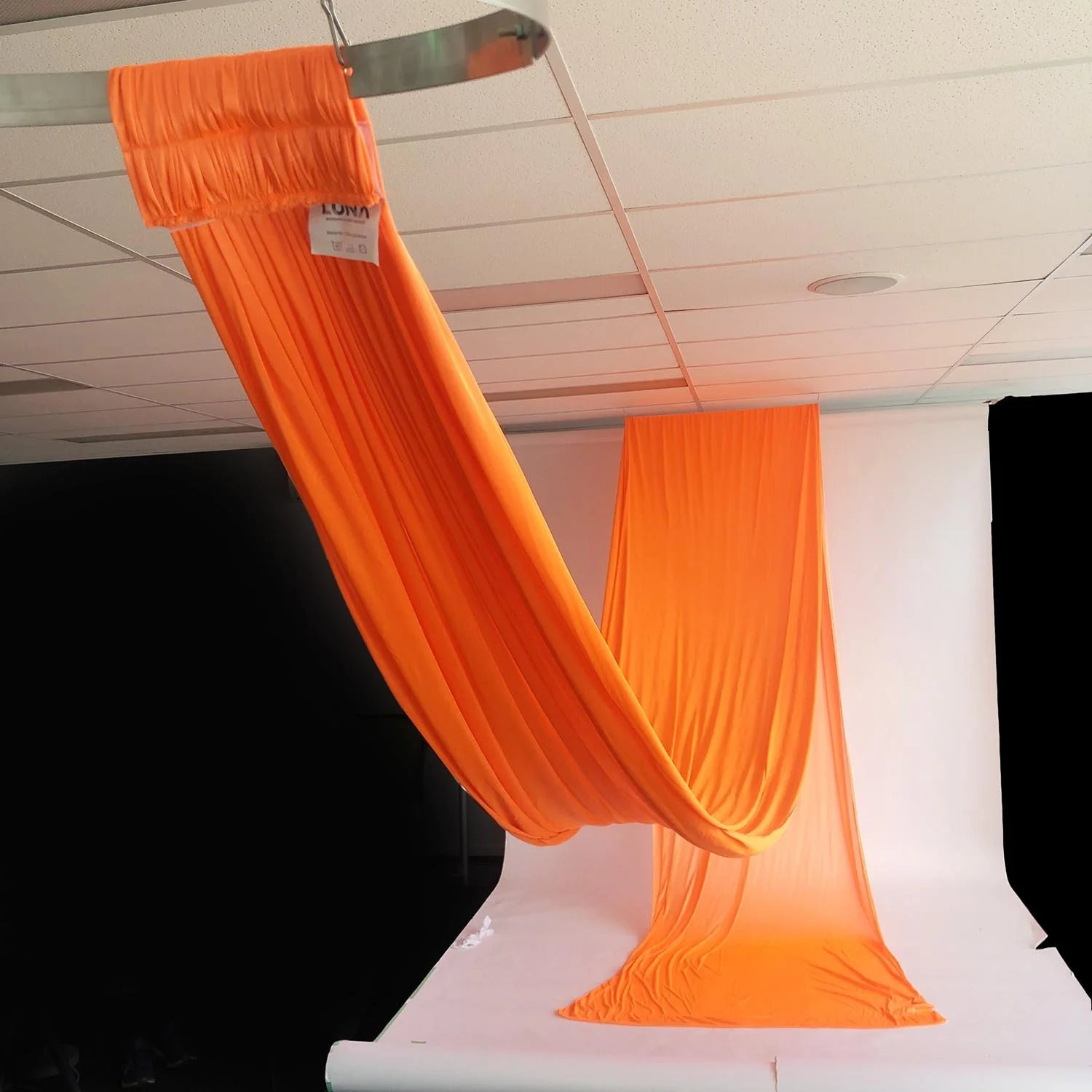 Ceiling Drape Ice Silk Satin - Hot Pink (10m) - Image 10