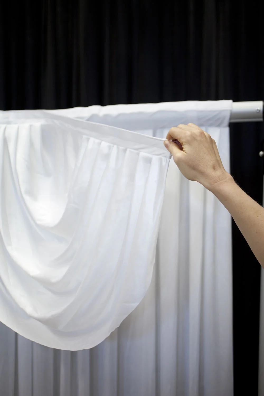 Ice Silk Satin Backdrop - White (6x3m) - Image 5